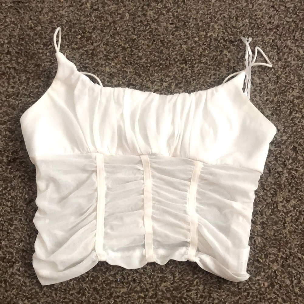 Princess Polly Mesh Milkmaid Top Size 4